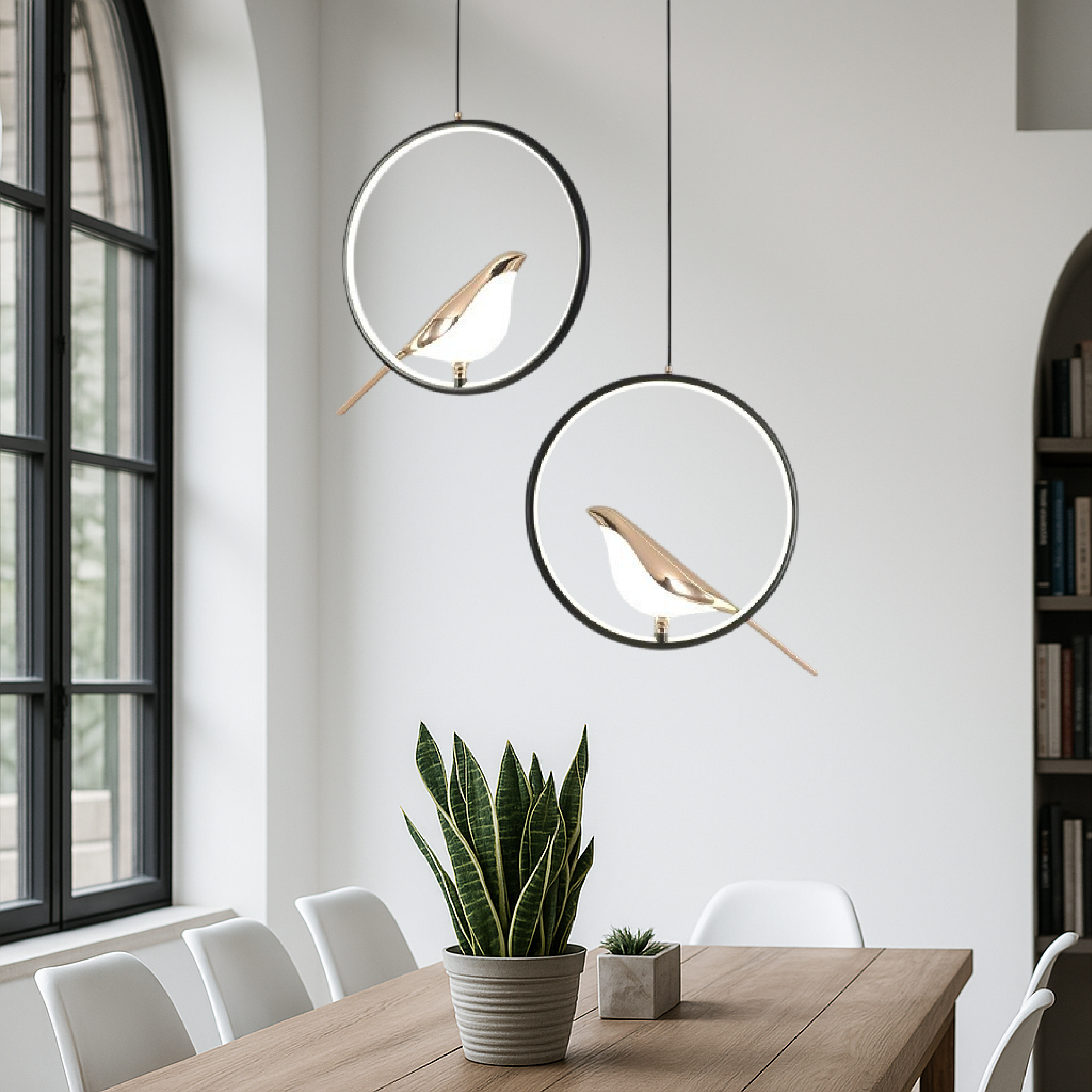 Unique Bird Motif Hanging Light