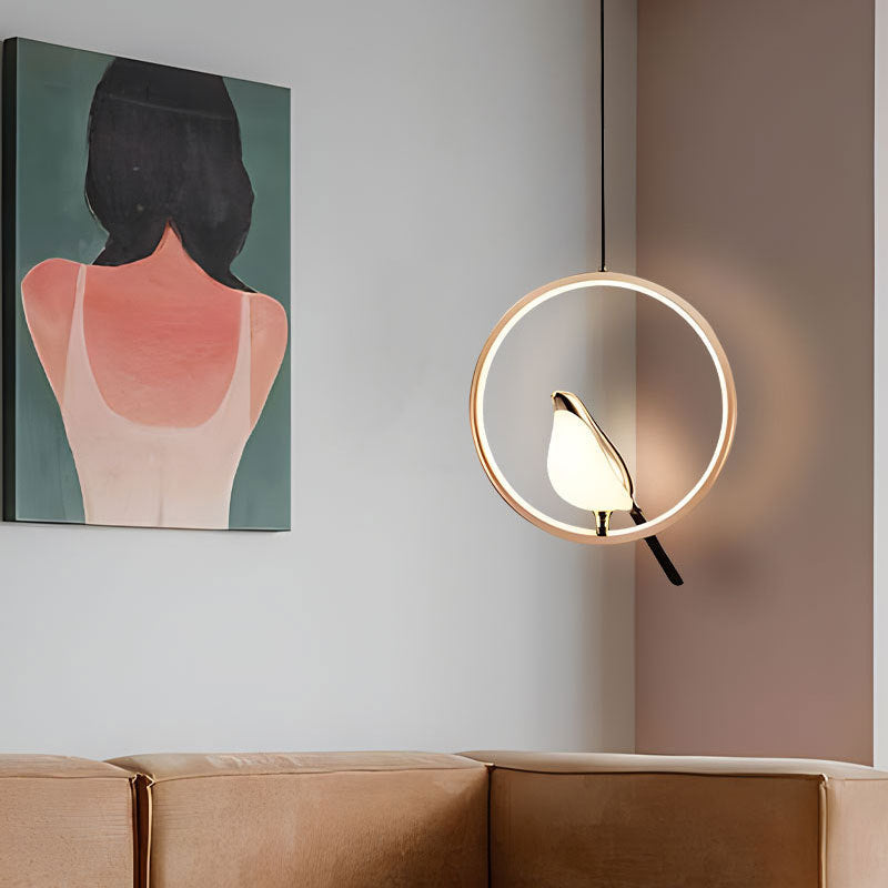 Unique Bird Motif Hanging Light