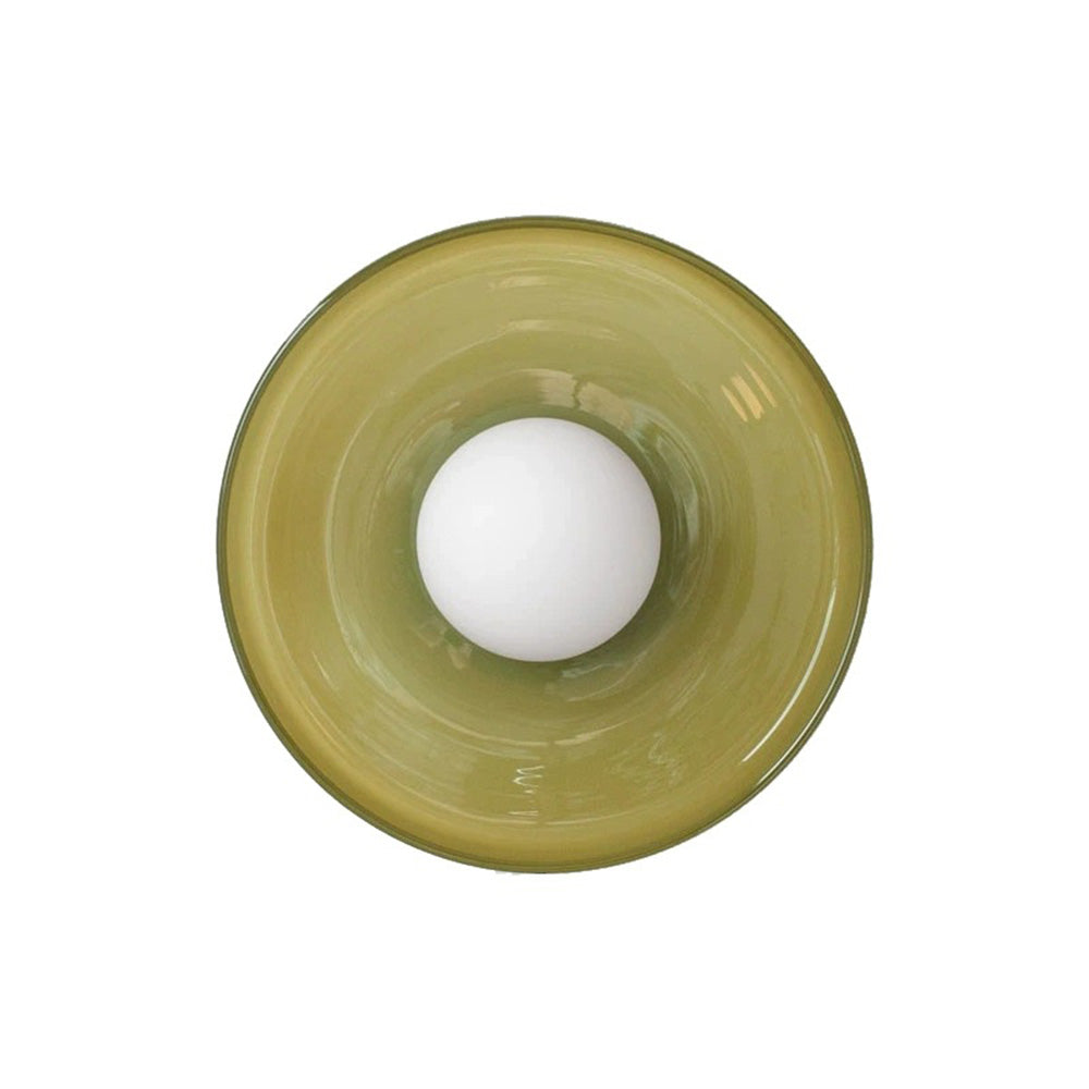 Modern Round Flush Mount Ceiling Light Fixture – Elegant Glass Design for Contemporary Spaces