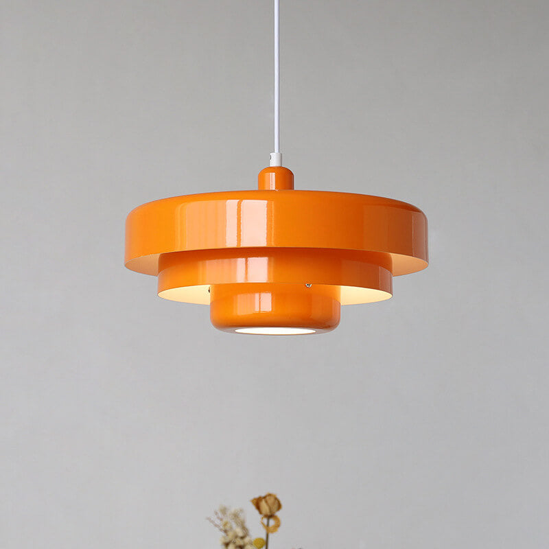 Multi-Layered Metal Pendant Light – 21 cm Nordic-Inspired Kitchen Pendant Lighting for Modern and Vintage Decor