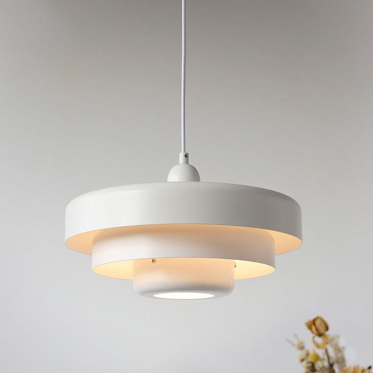 Multi-Layered Metal Pendant Light – 21 cm Nordic-Inspired Kitchen Pendant Lighting for Modern and Vintage Decor