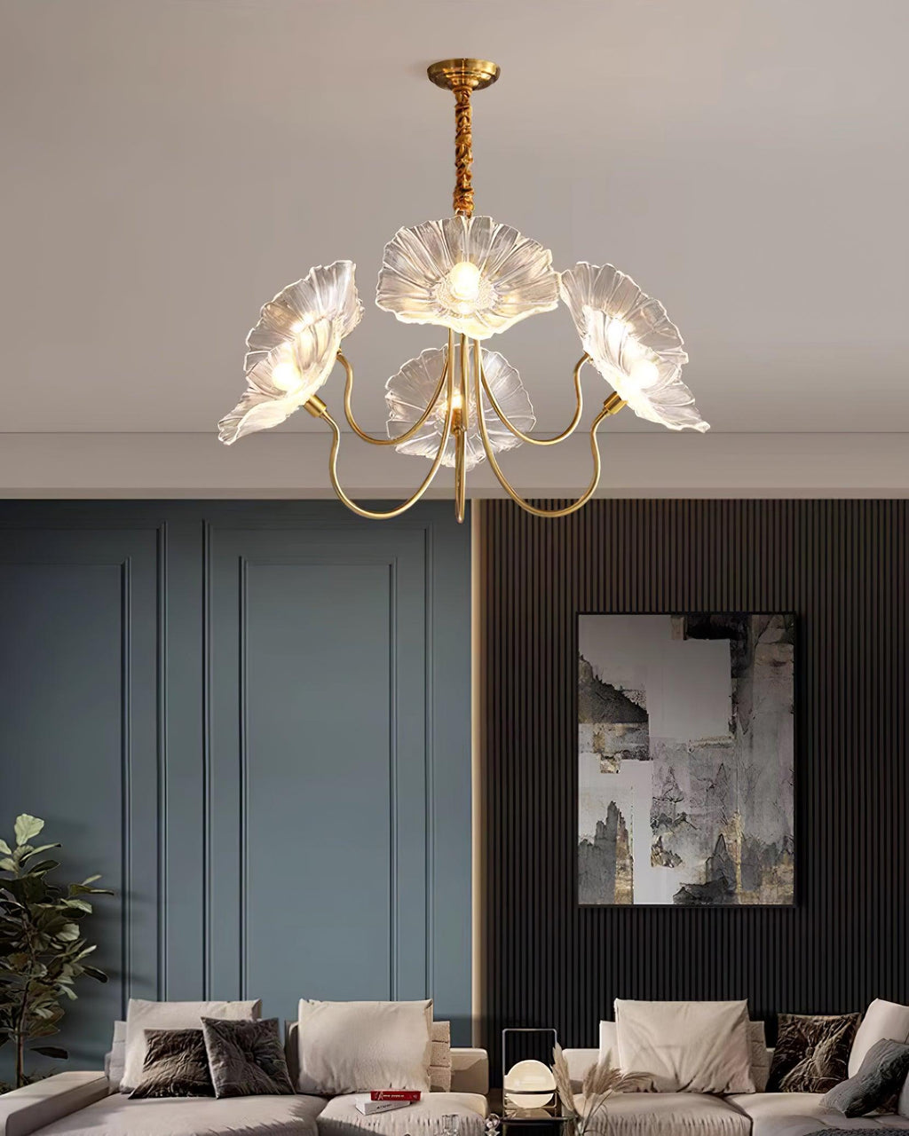 Murano-Glas-Blumen-Kronleuchter