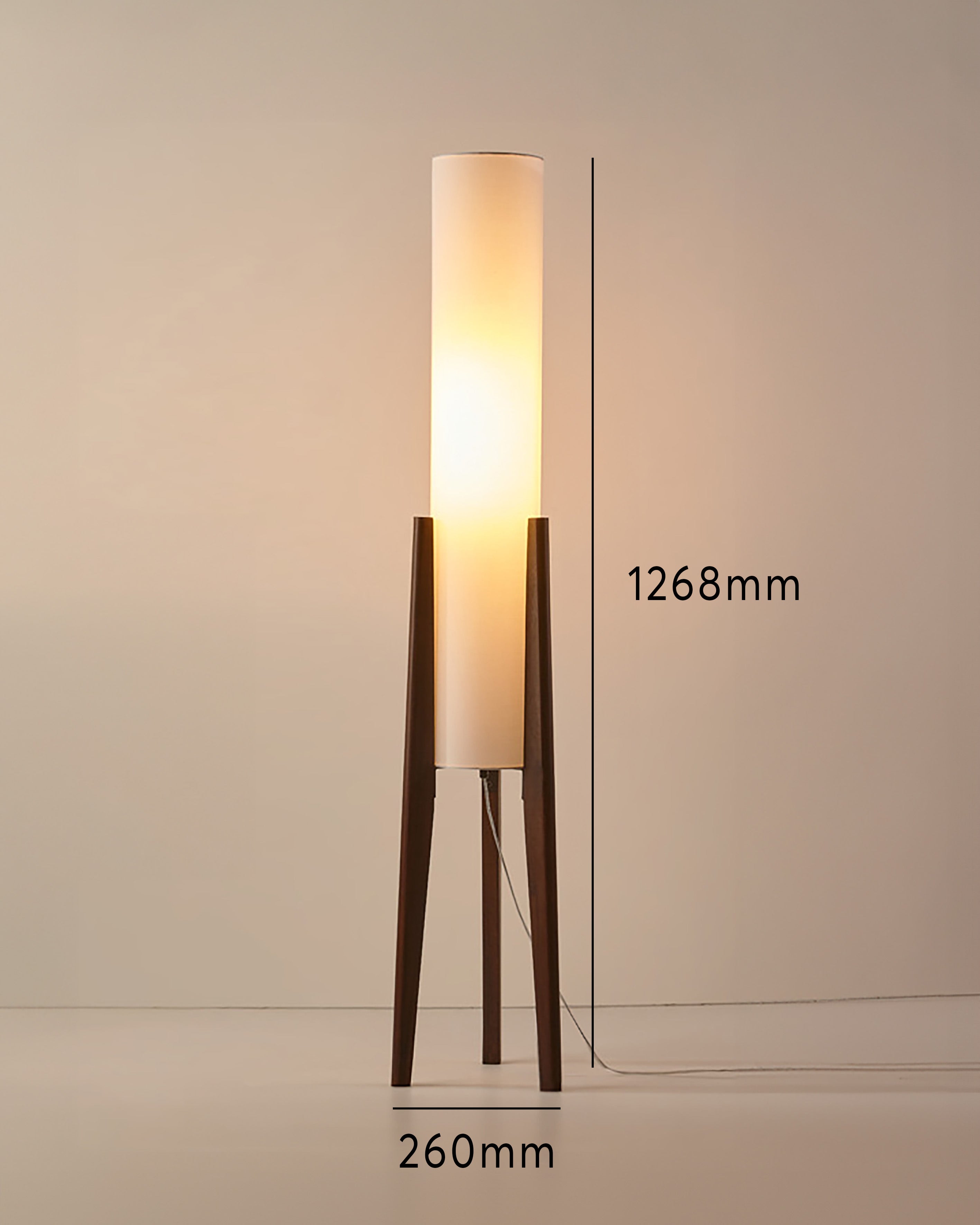 Lampe sur pied en noyer Lampe d'art en bois massif