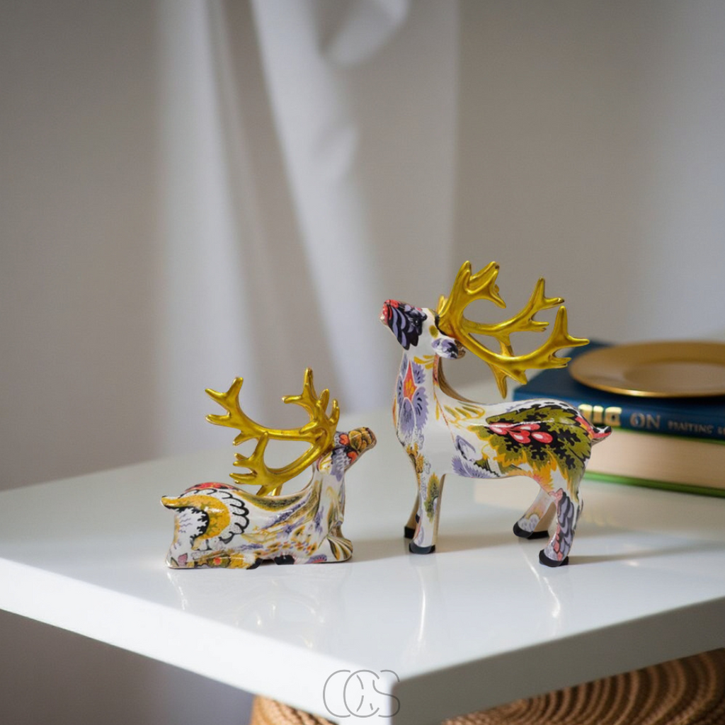 Opertsa - Escultura Abstracta de Ciervo - Escultura Decorativa de Mesa en Resina