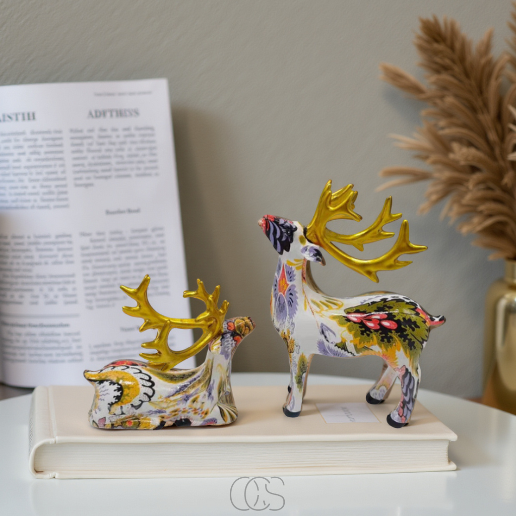 Opertsa - Escultura Abstracta de Ciervo - Escultura Decorativa de Mesa en Resina