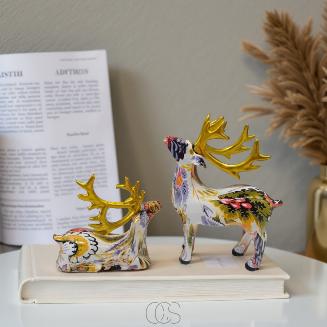 Opertsa - Escultura Abstracta de Ciervo - Escultura Decorativa de Mesa en Resina