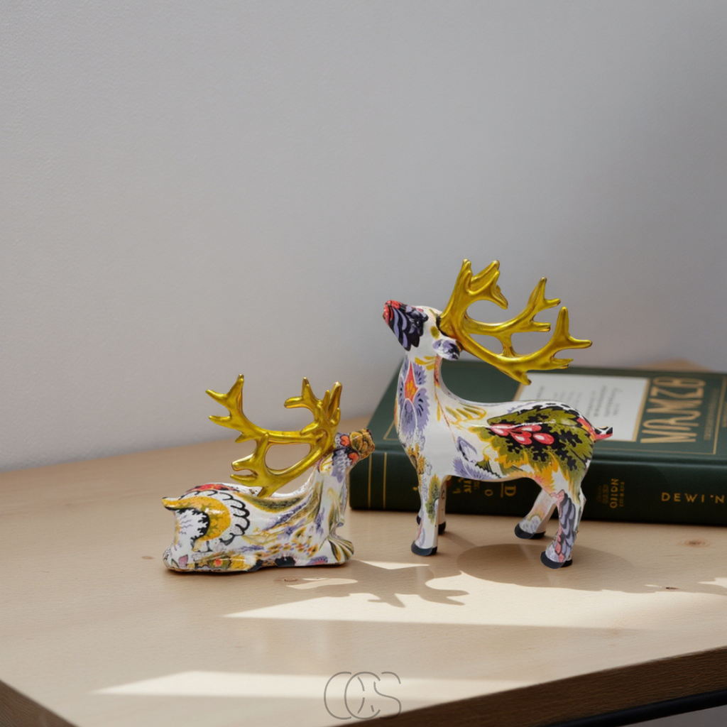 Opertsa - Escultura Abstracta de Ciervo - Escultura Decorativa de Mesa en Resina