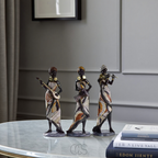 Opertsa - African Musicians Statue Set - Decorative Sculptures