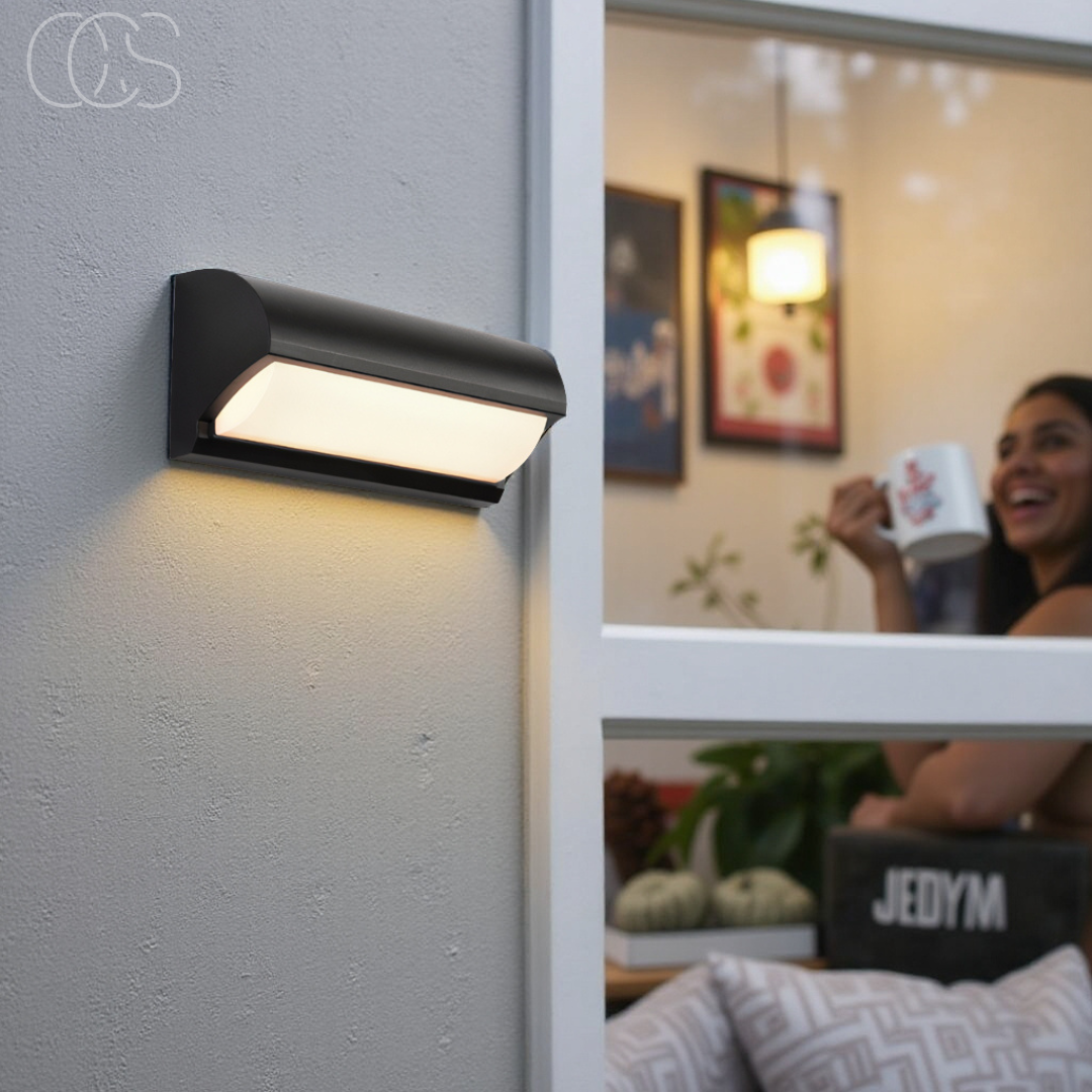 Opertsa - Black LED Outdoor Wall Light