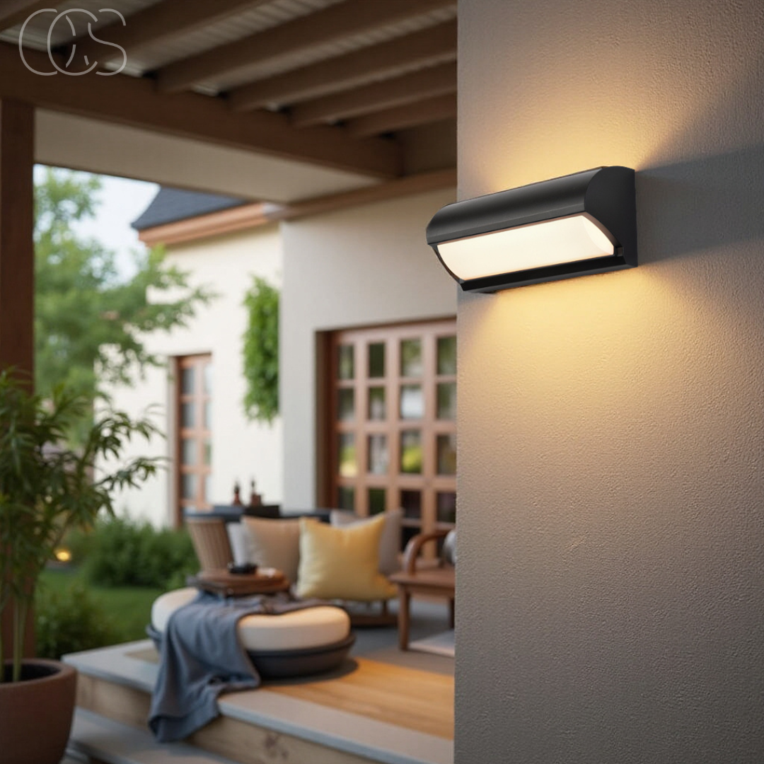 Opertsa - Black LED Outdoor Wall Light