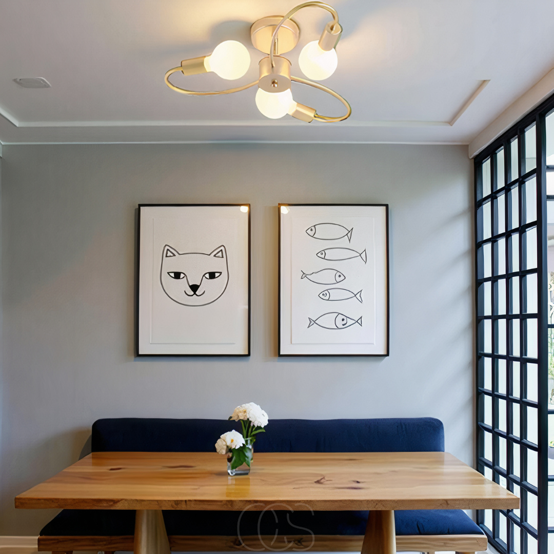 Opertsa - Ceiling Lamp with 3 Braided Balls – Modern Design