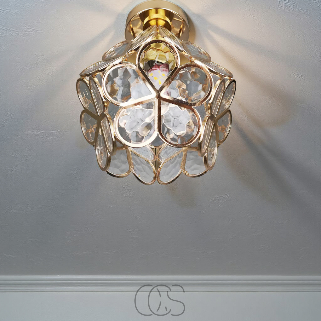 Opertsa - Design flower ceiling lamp - Iron & Glass