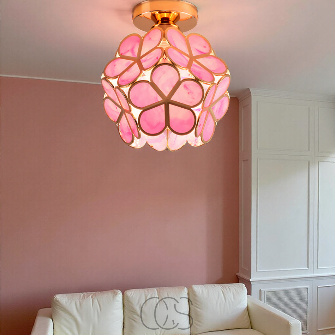Opertsa - Design flower ceiling lamp - Iron & Glass