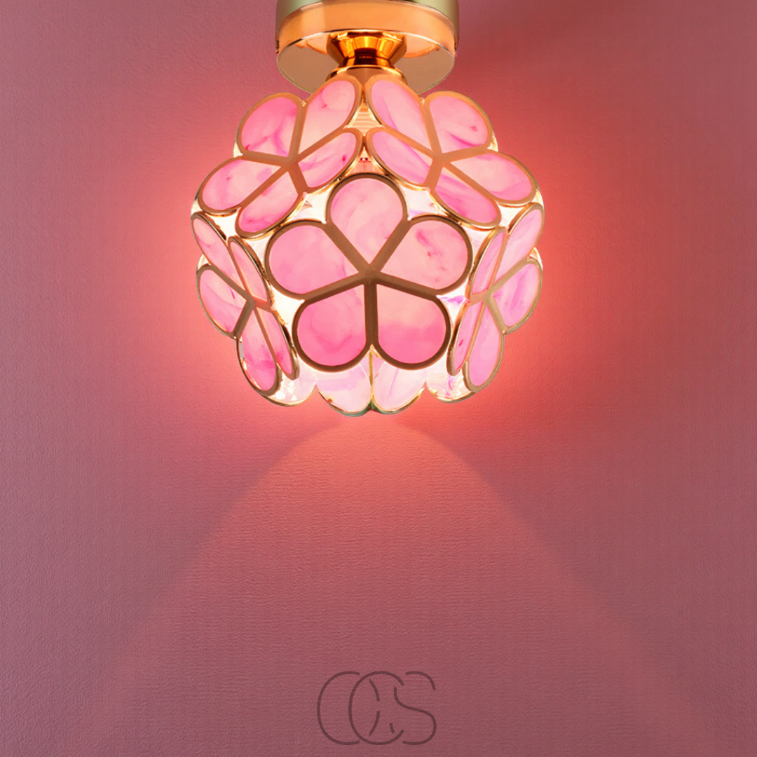 Opertsa - Design flower ceiling lamp - Iron & Glass