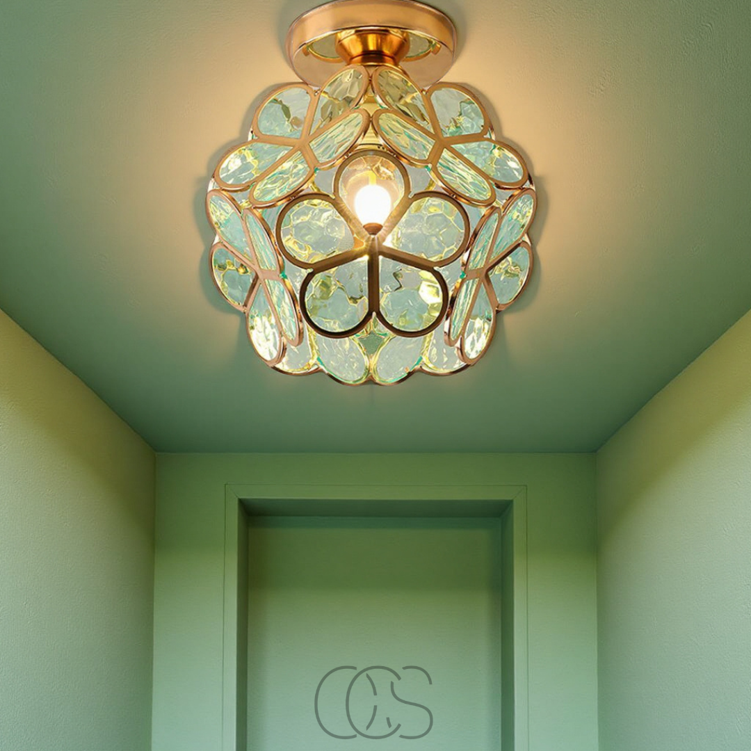 Opertsa - Design flower ceiling lamp - Iron & Glass