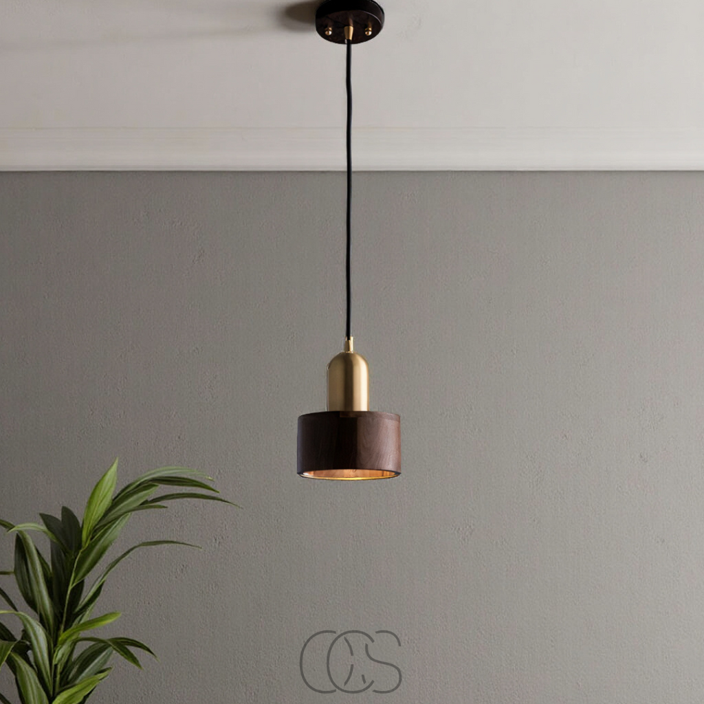 Opertsa - Design pendant lamp with gold accent
