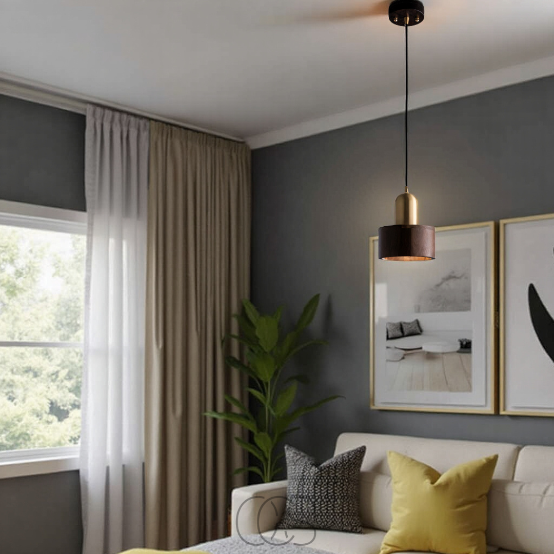 Opertsa - Design pendant lamp with gold accent