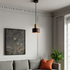 Opertsa - Design pendant lamp with gold accent