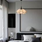 Opertsa - Flower-shaped Rattan Pendant Lamp with Black Accents