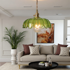 Opertsa - Glass Flower Pendant Lamp - Vintage Design