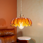 Opertsa - Glass Flower Pendant Lamp - Vintage Design