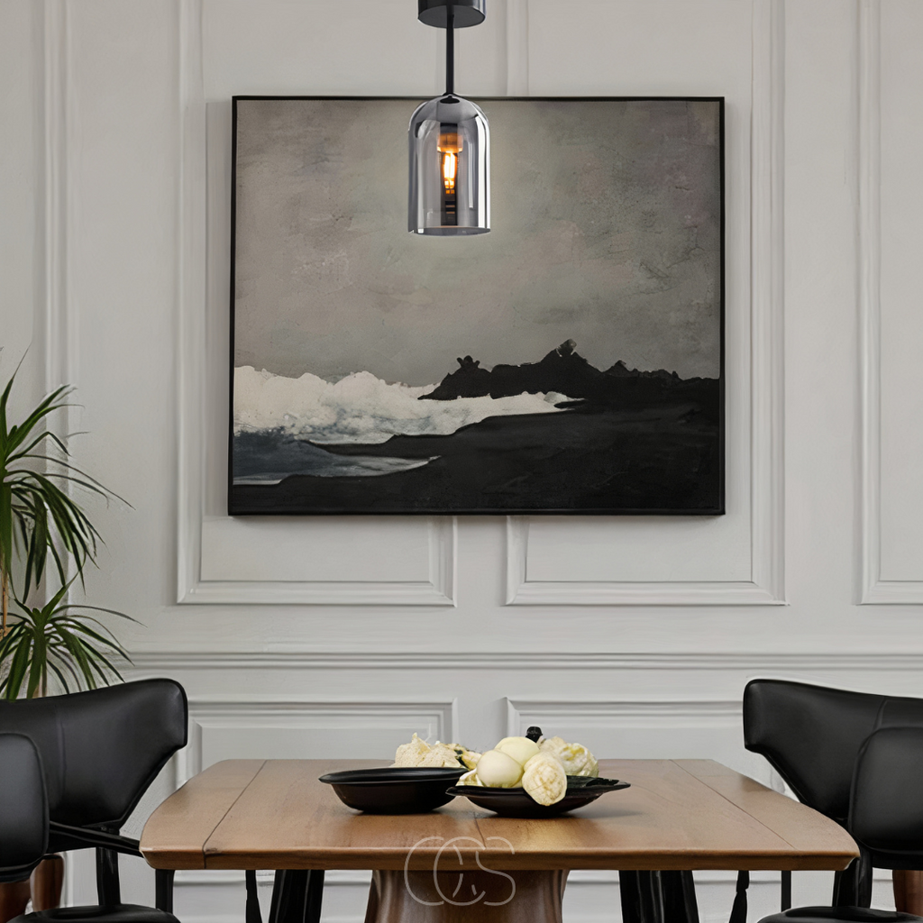 Opertsa - Lámpara de techo vintage de vidrio con LED