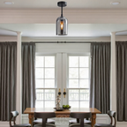 Opertsa - Lámpara de techo vintage de vidrio con LED