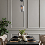 Opertsa - Lámpara de techo vintage de vidrio con LED