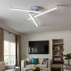 Opertsa - LED Ceiling Lamp Triangular - Satin Nickel Design Lamp