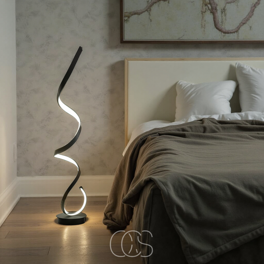 Opertsa - Lámpara de pie espiral LED regulable
