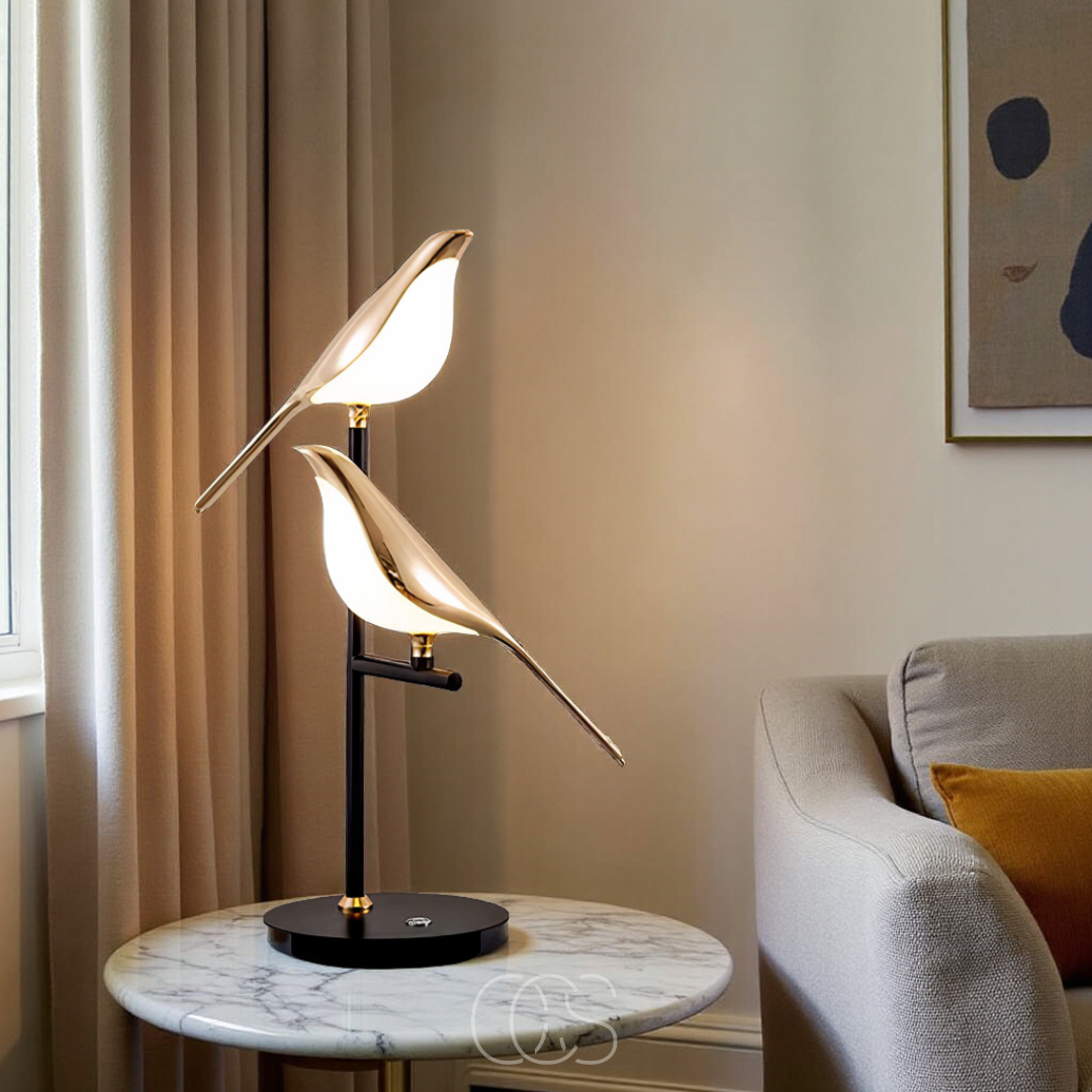 Opertsa - LED Table Lamp with Golden Bird – Warm Atmospheric Light
