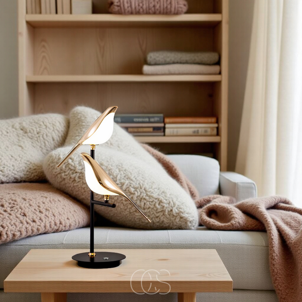 Opertsa - LED Table Lamp with Golden Bird – Warm Atmospheric Light