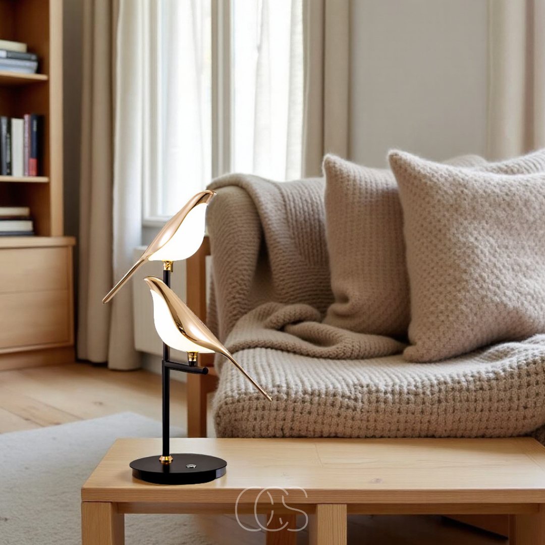 Opertsa - LED Table Lamp with Golden Bird – Warm Atmospheric Light