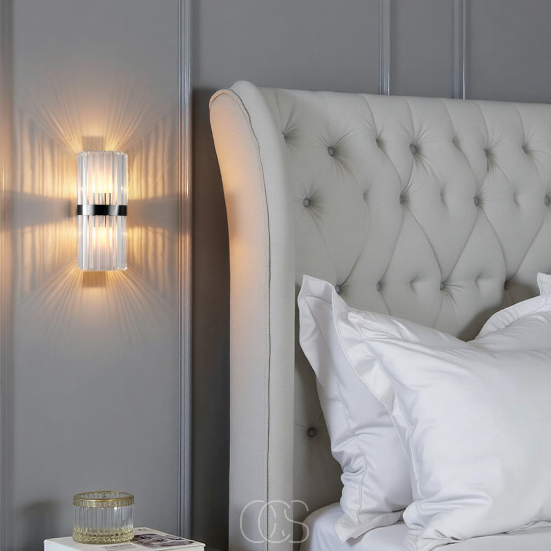 Opertsa - Luxury Crystal Wall Lamp - Stainless Steel & Crystal