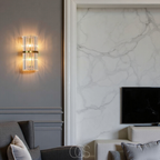 Opertsa - Luxury Crystal Wall Lamp - Stainless Steel & Crystal