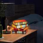 Opertsa - Mosaic Book Lamp - Wireless Tiffany Table Lamp