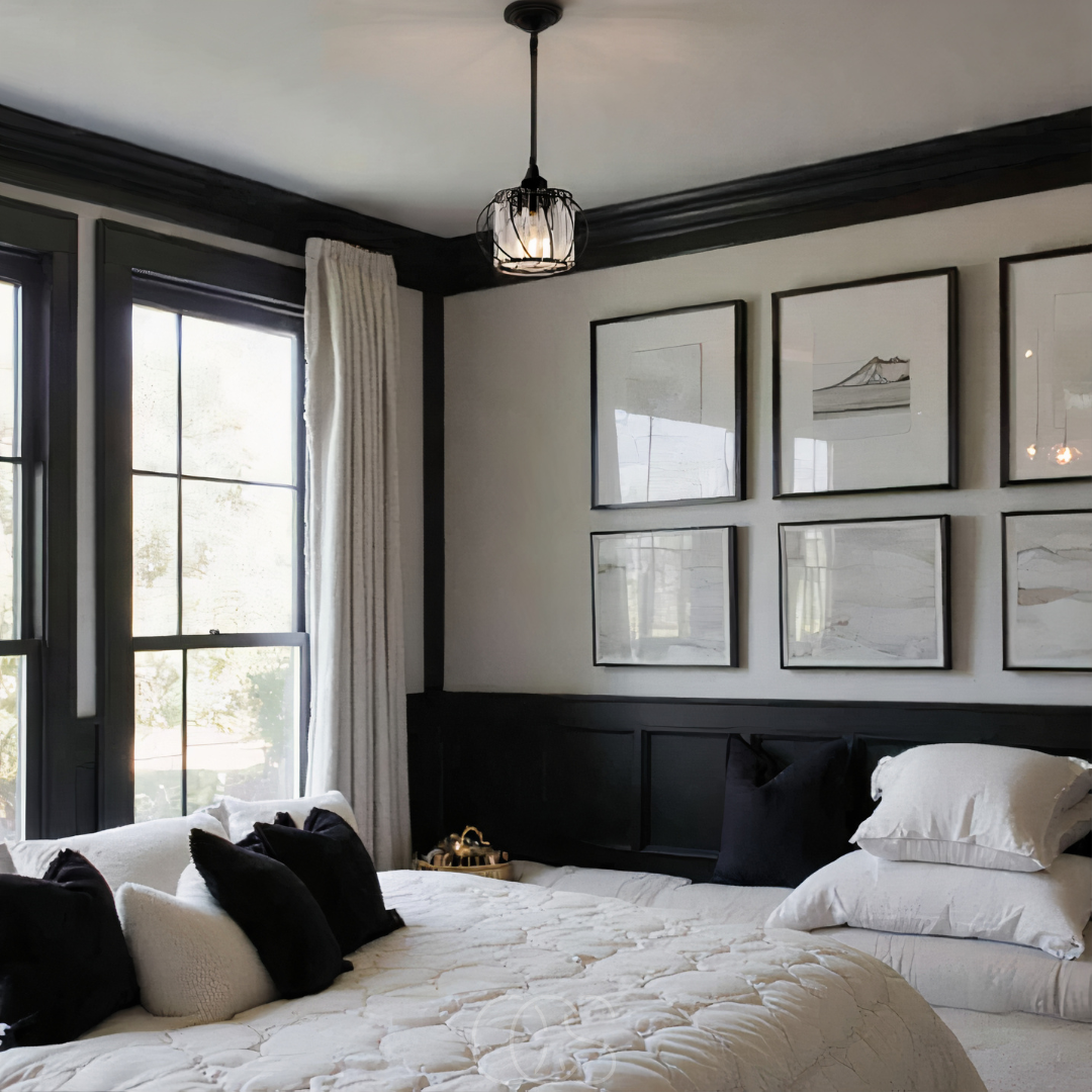 Opertsa - Nordic Pendant Lamp with Spherical Glass - Black Design