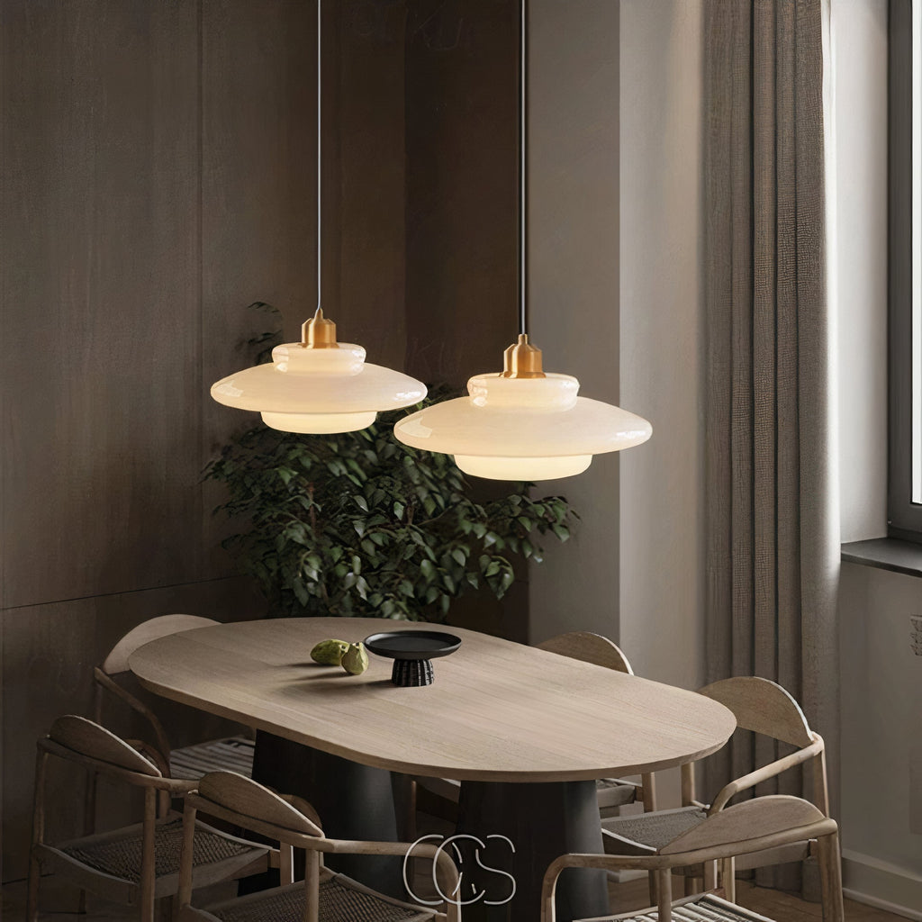 Opertsa - Perle pendant lamp - Brass & Glass
