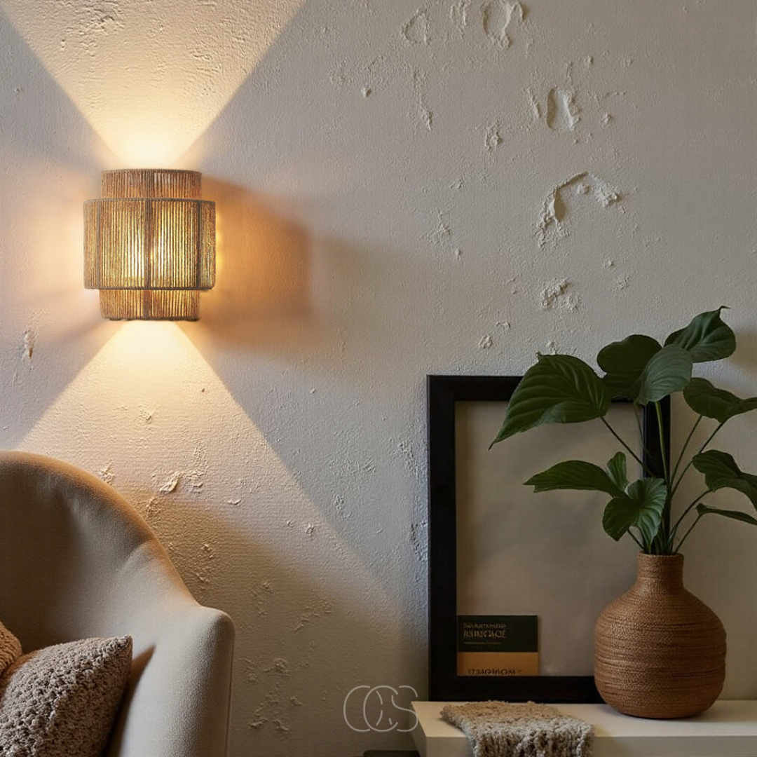 Opertsa - Rattan Boho Wall Lamp