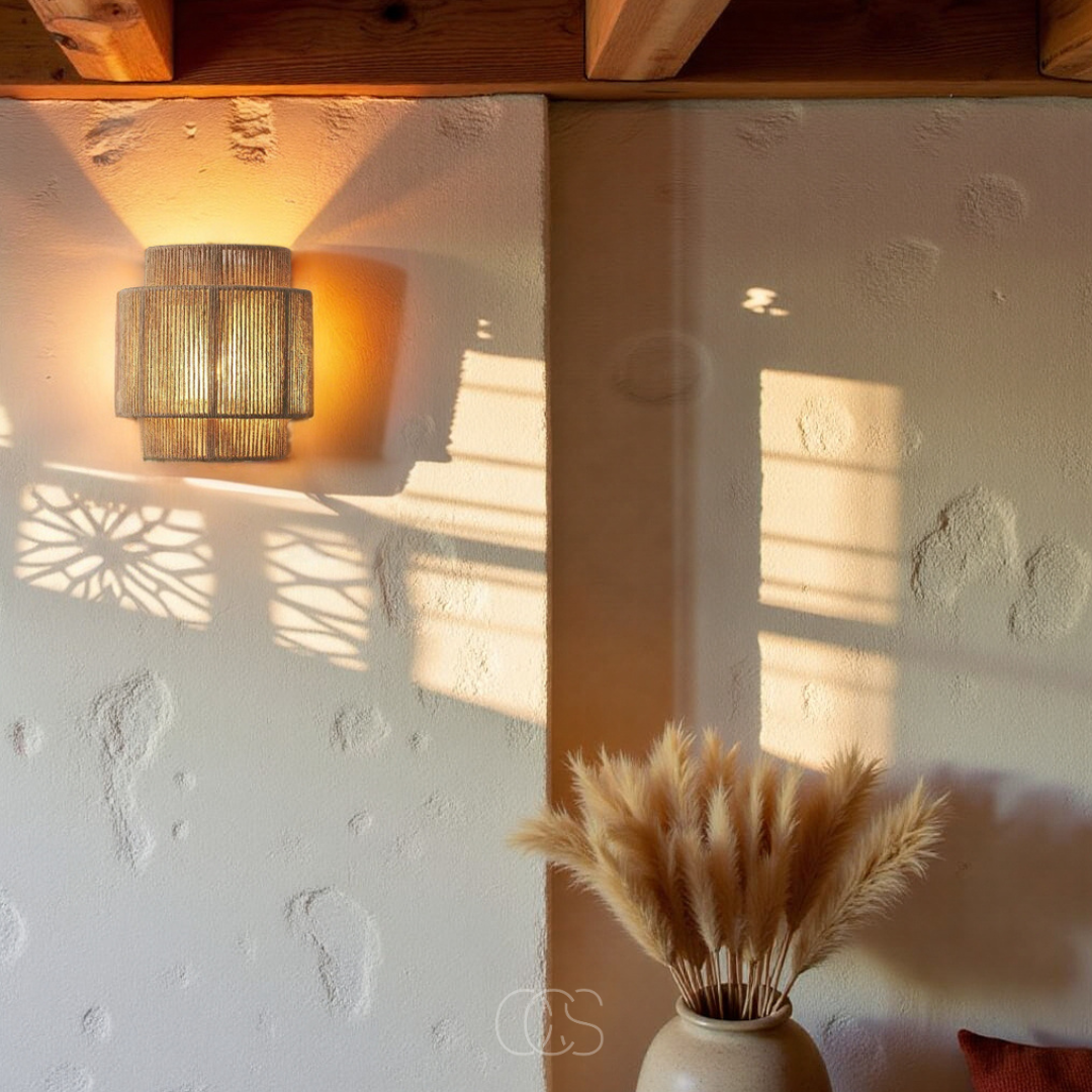 Opertsa - Rattan Boho Wall Lamp