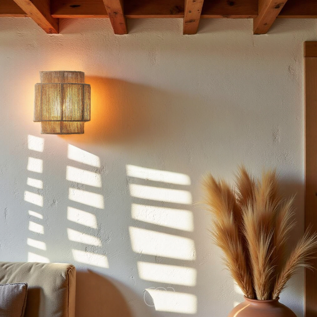 Opertsa - Rattan Boho Wall Lamp