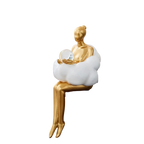 Opertsa - Reading Woman on Cloud Sculpture - Resin Art Object
