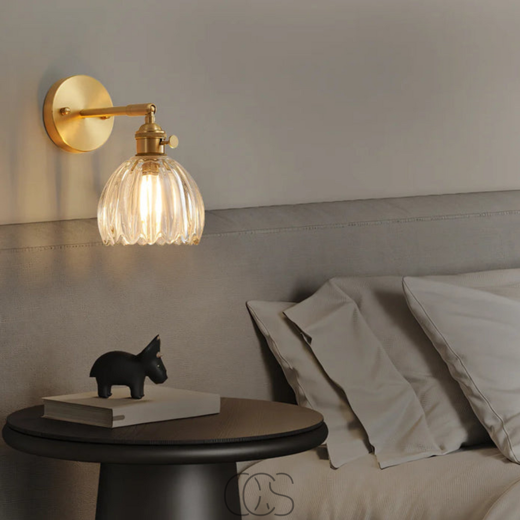 Opertsa - Retro Wall Lamp with Glass Tulip Shade