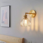 Opertsa - Retro Wall Lamp with Glass Tulip Shade