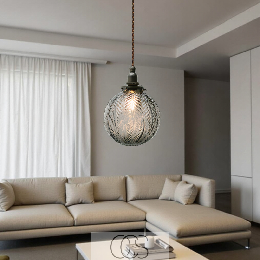 Opertsa - Round Pendant Lamp Glass - Smoke Color
