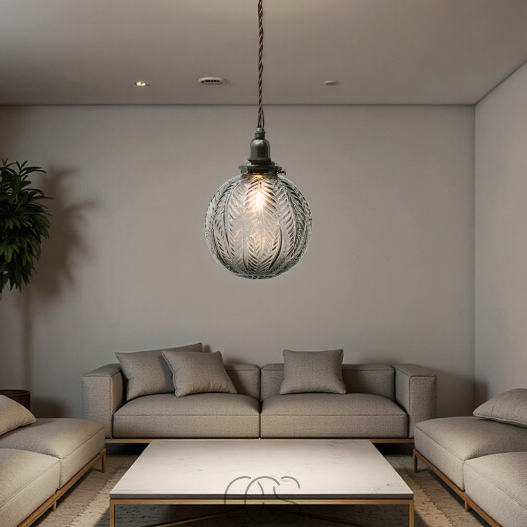 Opertsa - Round Pendant Lamp Glass - Smoke Color