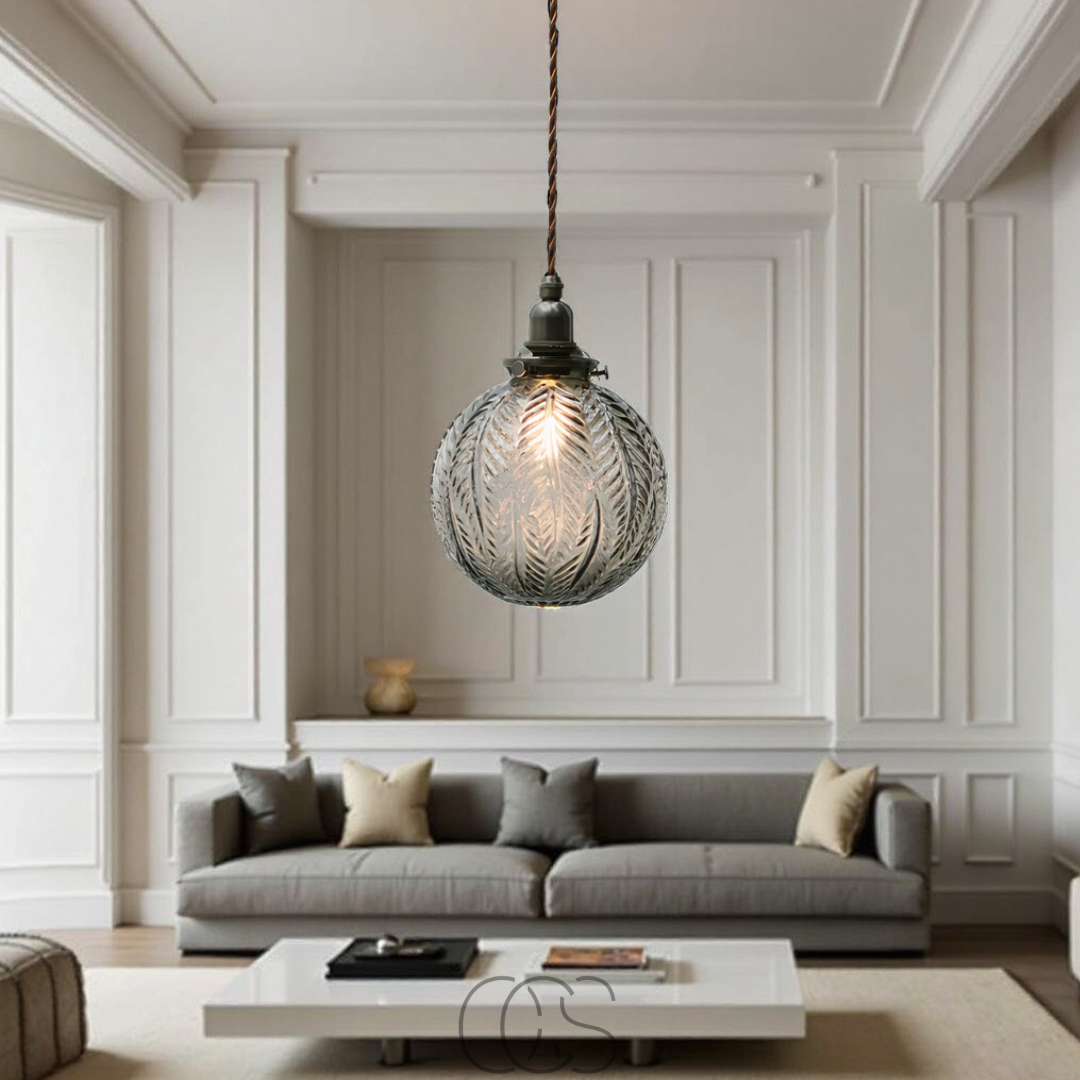 Opertsa - Round Pendant Lamp Glass - Smoke Color