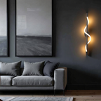 Opertsa - Slim LED wall lamp - Black aluminum