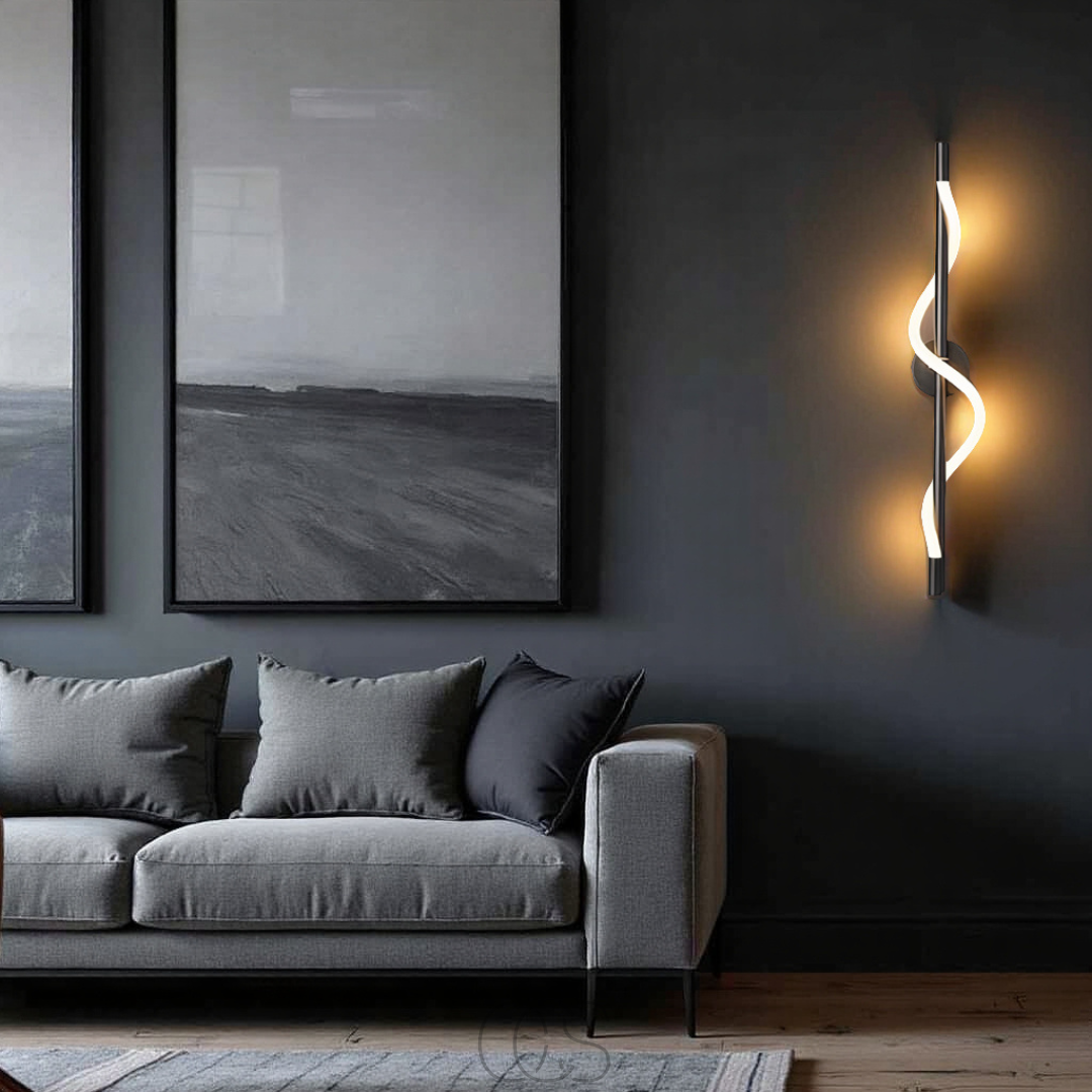 Opertsa - Slim LED wall lamp - Black aluminum