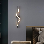 Opertsa - Slim LED wall lamp - Black aluminum